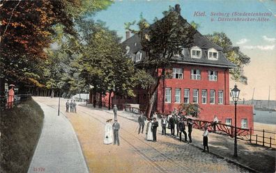 Kiel Seeburg (Studenienheim) u. Düsternbrocker-Allee AK 1912