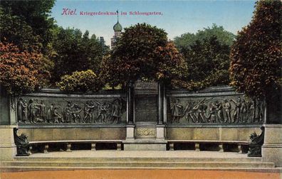 Kriegerdenkmal im Schlossgarten Kiel Schleswig-Holstein Postkarte AK