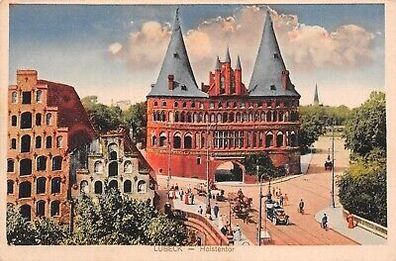 Lübeck Holstentor Postkarte AK