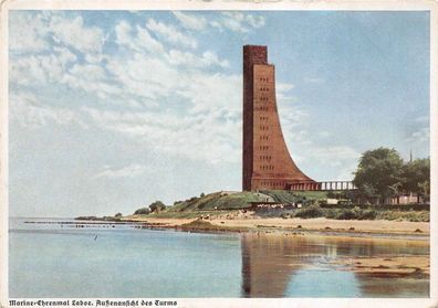 Marine-Ehrenmal Laboe Außenansicht des Turms Postkarte AK