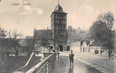 Lübeck Burgtor Postkarte AK