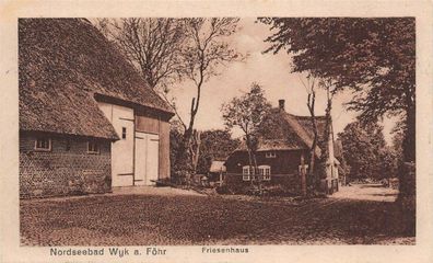 Nordseebad Wyk a. Föhr Friesenhaus Postkarte