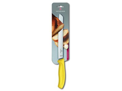 Swiss Classic, Brotmesser, 21cm, Wellen, gelb, B