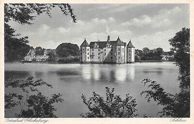 Ostseebad Glücksburg Schloss Postkarte AK 1933