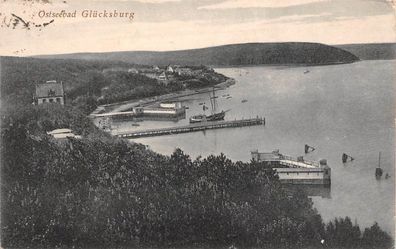 Ostseebad Glücksberg Schleswig-Holstein Postkarte AK 1919