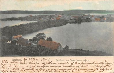 Ratzeburg vom Wasserturm gesehen Postkarte AK