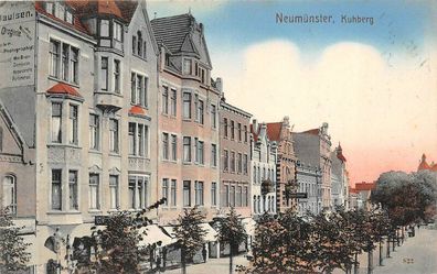 AK Neumünster Kuhberg 24.10.1914 Strassenansicht