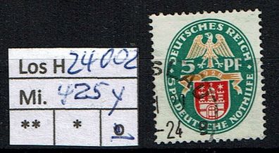 Los H24002: Deutsches Reich Mi. 425 y, gest