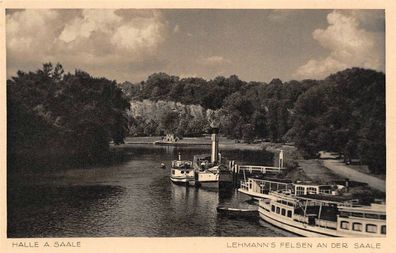 Halle A. Saale Lehmann's Felsen an der Saale Postkarte