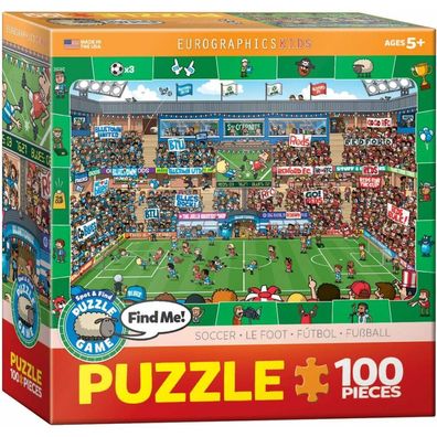 Eurographics Spot & Find-Puzzle Fußball 100 Teile