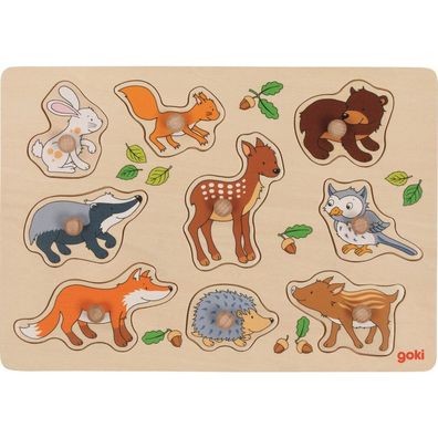 GOKI Holzpuzzle Waldtiere