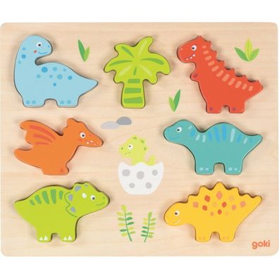 GOKI Holzpuzzle Dinosaurier