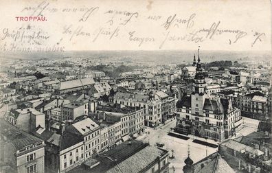 Blick auf die Stadt Troppau Mähren Postkarte AK 1908