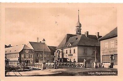 Böhm. Leipa Magdalenenkirche Feldpostkarte AK 1943