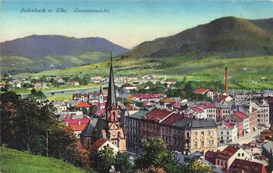 Gesamtansicht Bodenbach an der Elbe Podmokly Böhmen Postkarte AK 1916