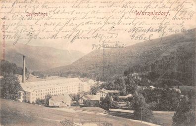 Wurzelsdorf, Korenov Böhmen Fabrik Postkarte 1900