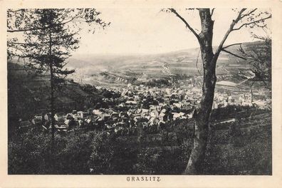 Blick auf Graslitz Stadtansicht Böhmen Postkarte AK