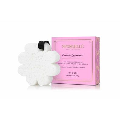 Spongelle Boxed White Flower seifengetränkten Schwamm Lavendel