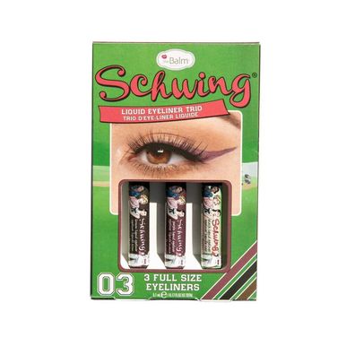 THE BALM SET Schwing Liquid Eyeliner Schwarz + Blau + Maroon 3x1.7ml