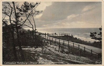 Ostseebad Kahlberg-Strand m. Strandpromenade Postkarte AK