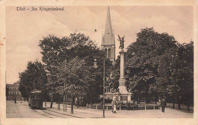 Tilsit Sowetsk (Kaliningrad) Am Kriegerdenkmal Postkarte AK 1919