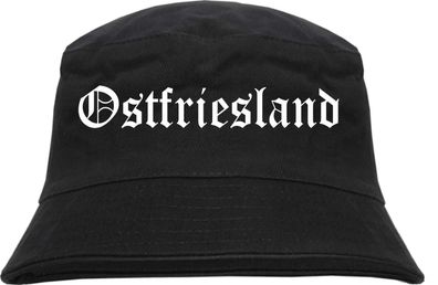 Ostfriesland Fischerhut - Altdeutsch - bedruckt - Bucket Hat Anglerhut Hut