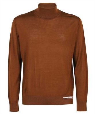 Dsquared2 Wollkragenpullover Sweatshirt Icon S74HA1169 Braun XL