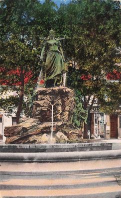 Ansicht Pauschbrunnen in Landsberg an der Warthe Ostbrandenburg Postkarte AK