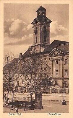 Sorau N.-L. Schloßturm Postkarte AK