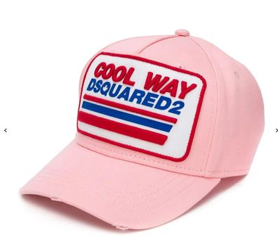 Dsquared2 Cool Way Embroidered Logo Kappe Baseballkappe Cap Pink