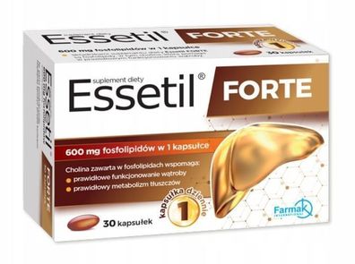 Essetil Forte Leber Funktion Gesundheit Cholin Phospholipide 600mg 30 Kapseln