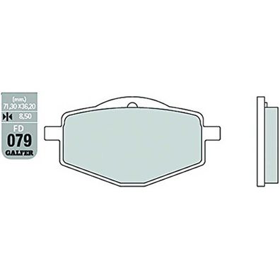 GALFER Bremsbelag "FD079" Satz G1050, Organisch Scooter