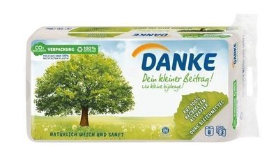 Danke 8er-Pack Toilettenrollen, Premium Papierqualität