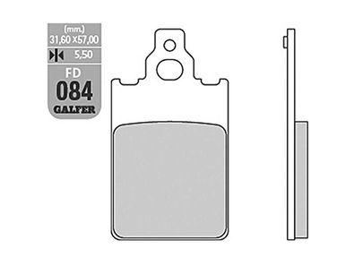 GALFER Bremsbelag "FD084" Satz G1050, Organisch Scooter