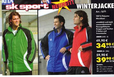 Winterjacke für den Sportplatz für Jugendliche (Auslaufmodell zum Superpreis)