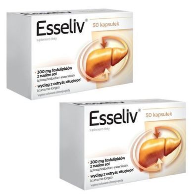 Esseliv 2x50 Kapseln Phospholipide Anti Lebererkrankungen Galle Leber Essentiale