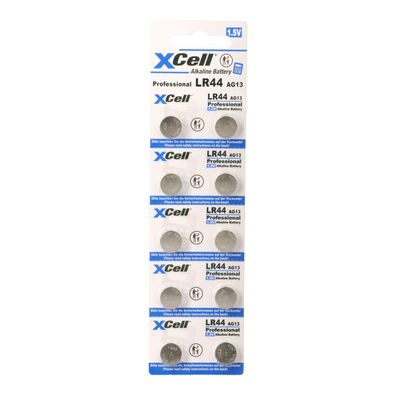 XCell Alkaline Knopfzelle LR44 10er Blister