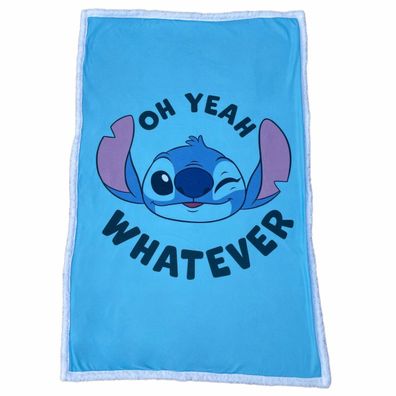 Lilo & Stitch Tagesdecke Bettdecke Fleecedecke Kuschelige Sherpa-Decke, 150x100 cm