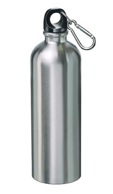 Sportflasche Trinkflasche mattierter Edelstahl auslaufsicherer Verschluss 0,75L Ø