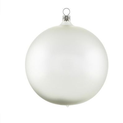 Rödentaler Weihnachtskugeln mundgeblasen Silber matt 8cm 4 Stück R08-031684