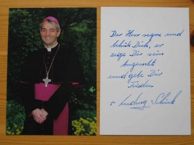 Erzbischof von Bamberg Prof. Dr. Ludwig Schick - handsigniertes Autogramm!!!