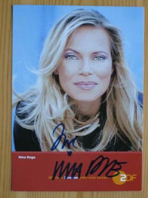 ZDF Fernsehmoderatorin Nina Ruge - handsign. Autogramm!