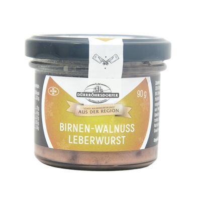 Dürrröhrsdorfer Birnen-Walnuss-Leberwurst – Feiner Genuss im Glas, 90g