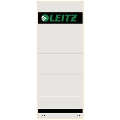 LEITZ Ordnerrücken-Etikett, 61 x 157 mm, kurz, breit, grau