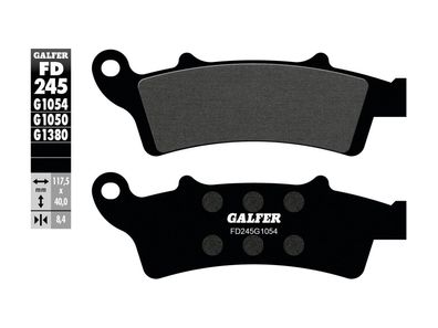 GALFER Bremsbelag "FD245" Satz G1054, Organisch