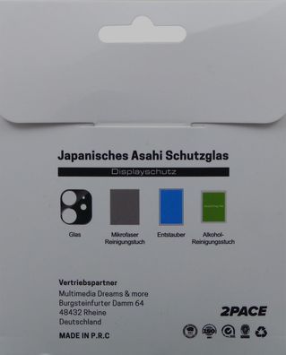 3D Premium Japan Asahi 9H Linsen Kamera Folie Schutzglas Apple iPhone 11 Pro / 11