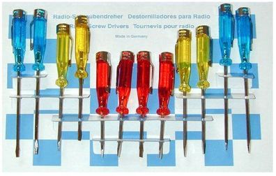 SW-STAHL Schraubendrehersatz "Mini" Schlitz, Radio 12 Stück, mit