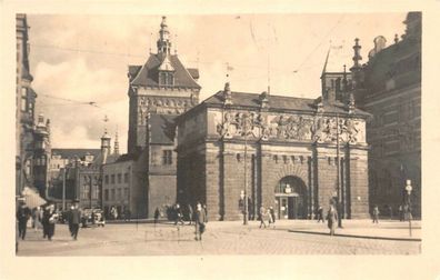 Danzig Hohes Tor und Stockturm Postkarte AK