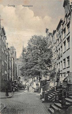 Danzig Frauengasse Postkarte 1911