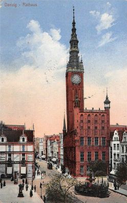 Danzig Rathaus Feldpostkarte 1917